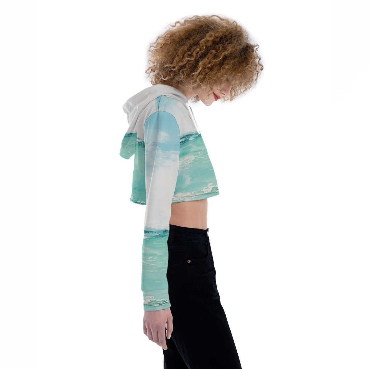 All-Over Print Women's Crop Top Hoodie