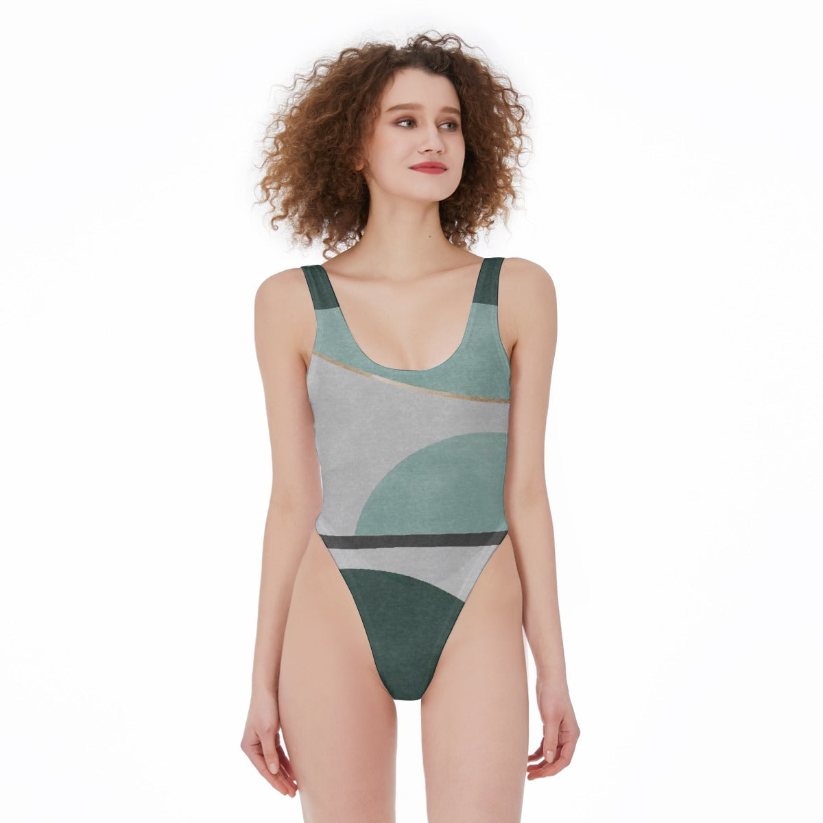 All-Over Print Women's High Cut One-piece Swimsuit