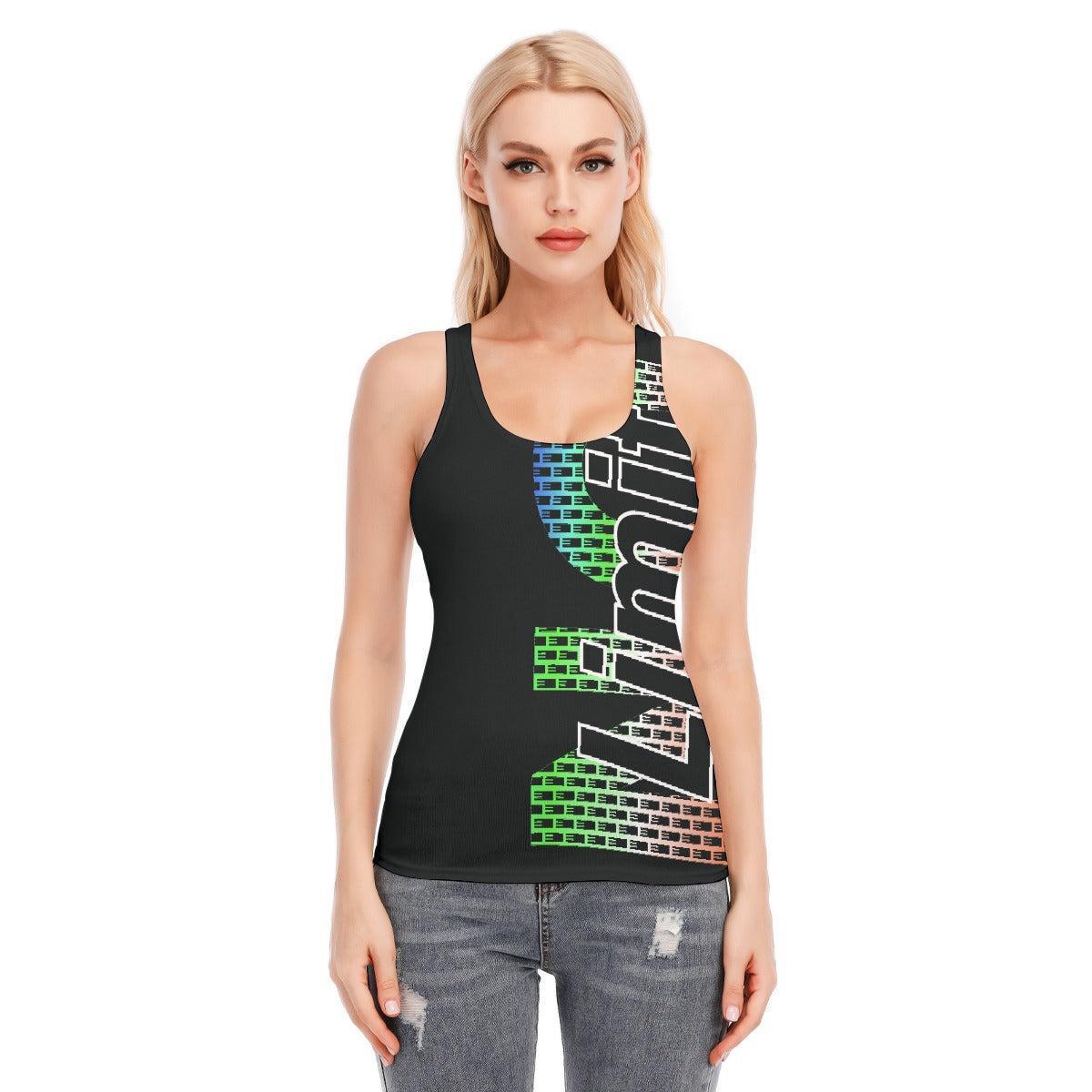 All-Over Print Women's Racer Vest | 190GSM Cotton