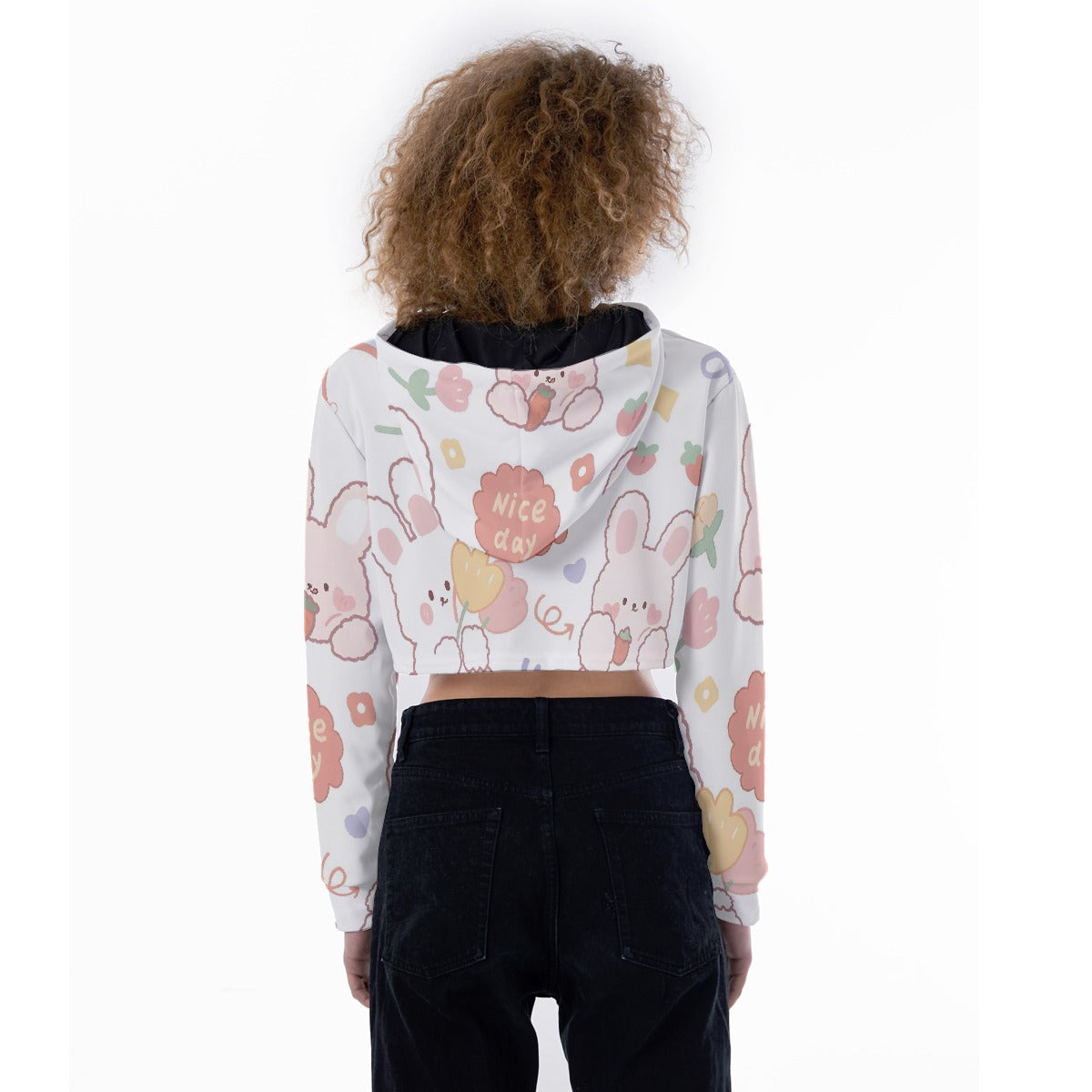 All-Over Print Women's Crop Top Hoodie