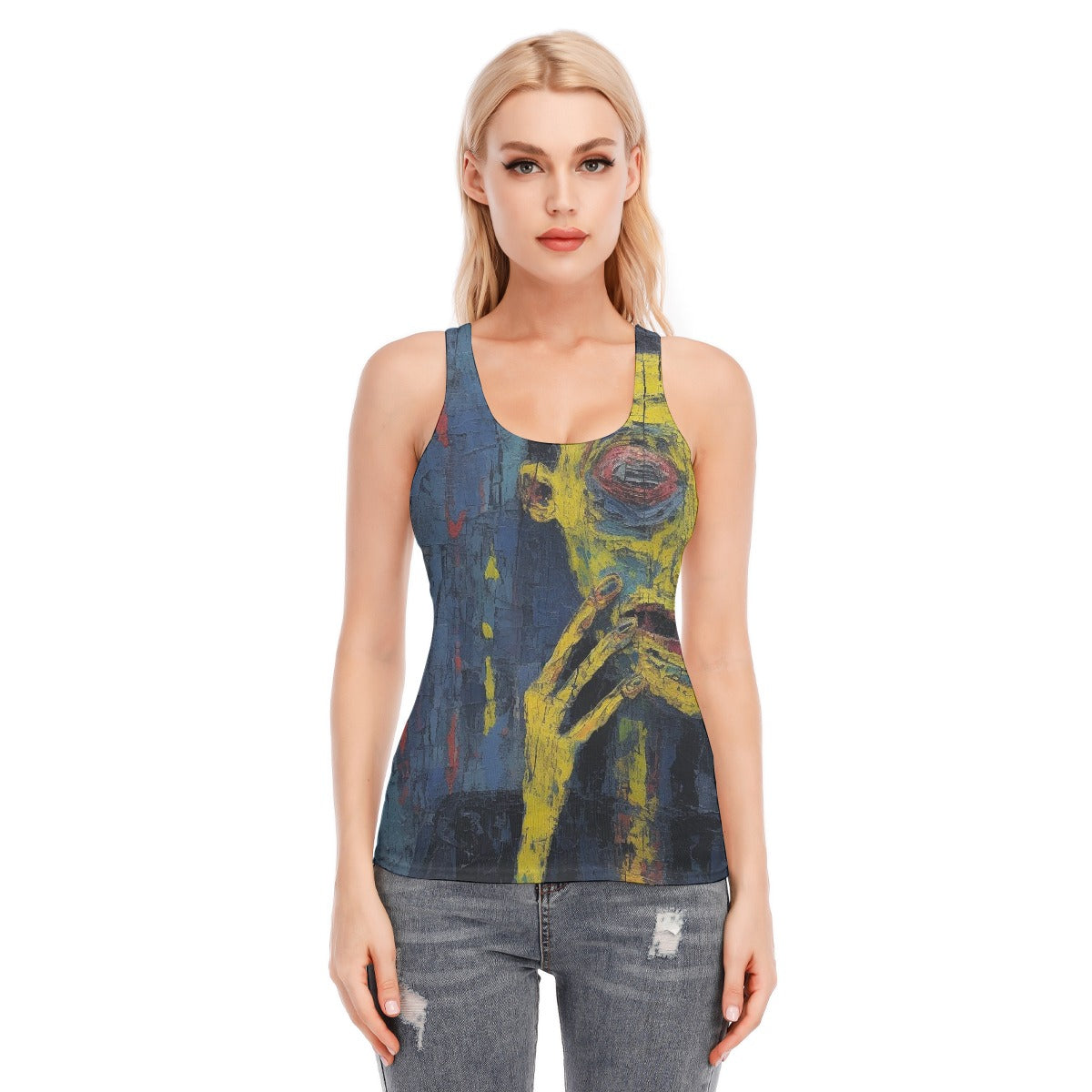 All-Over Print Women's Racer Vest | 190GSM Cotton