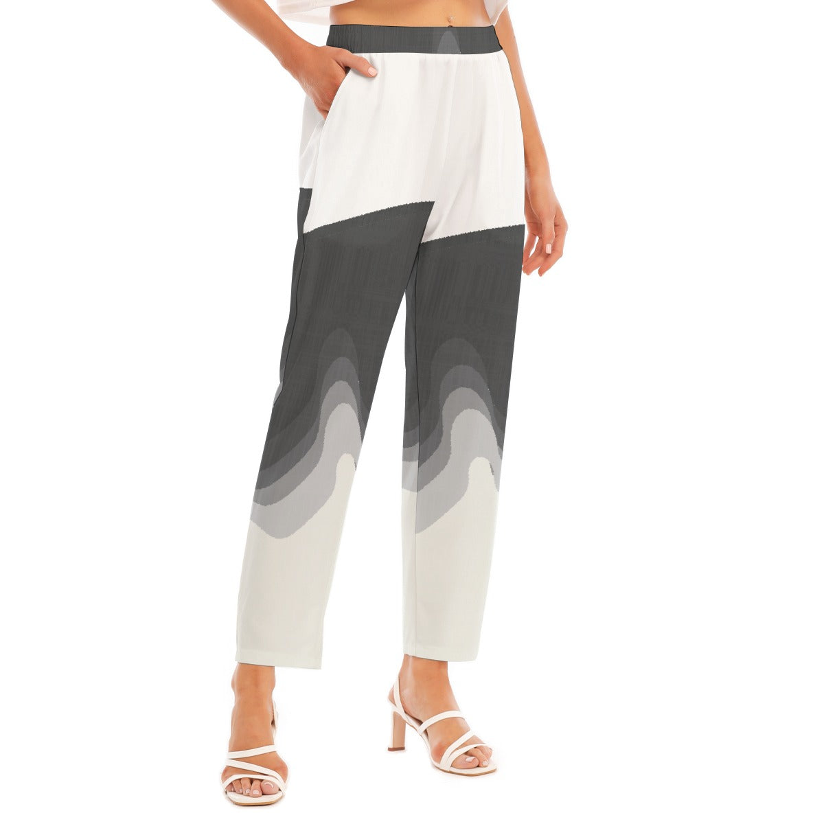 All-Over Print Women's Loose Straight-leg Pants