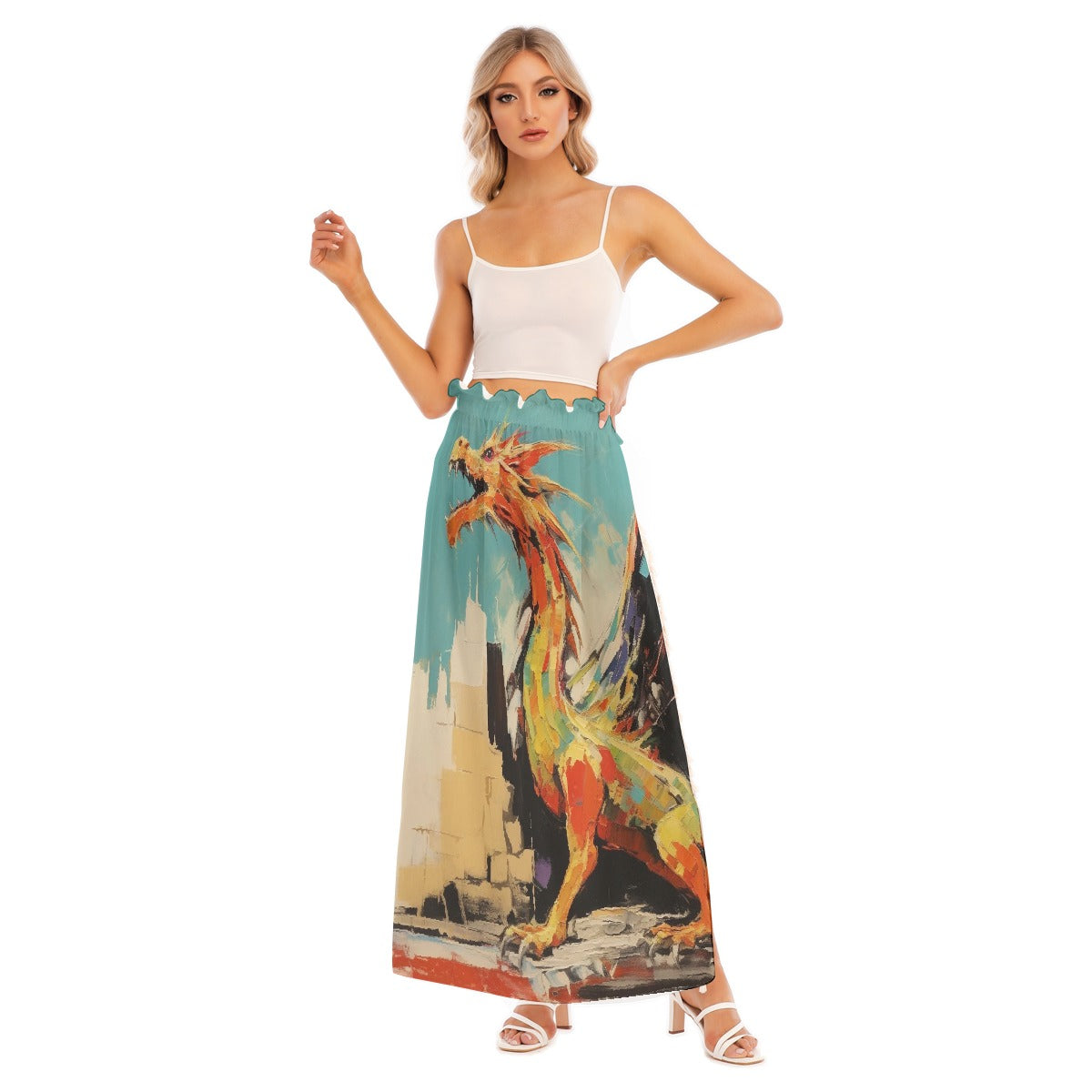 All-Over Print Women's Side Split Skirt