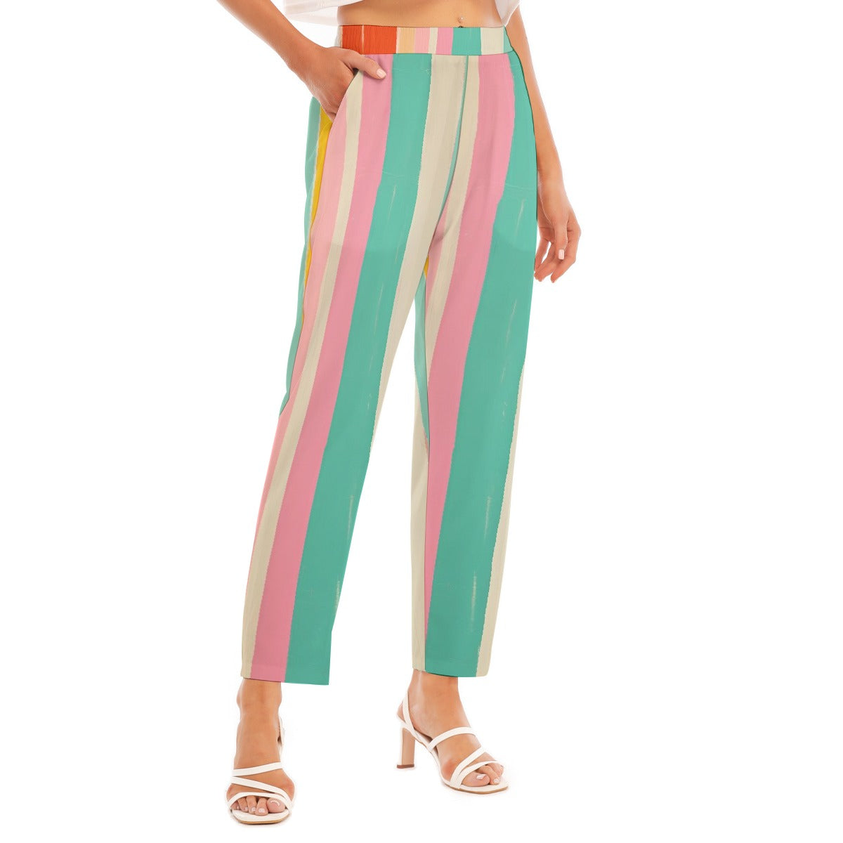 All-Over Print Women's Loose Straight-leg Pants