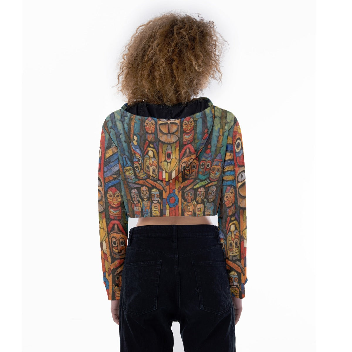 All-Over Print Women's Crop Top Hoodie