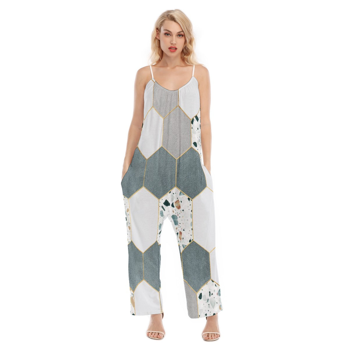 All-Over Print Women's Loose Cami Jumpsuit