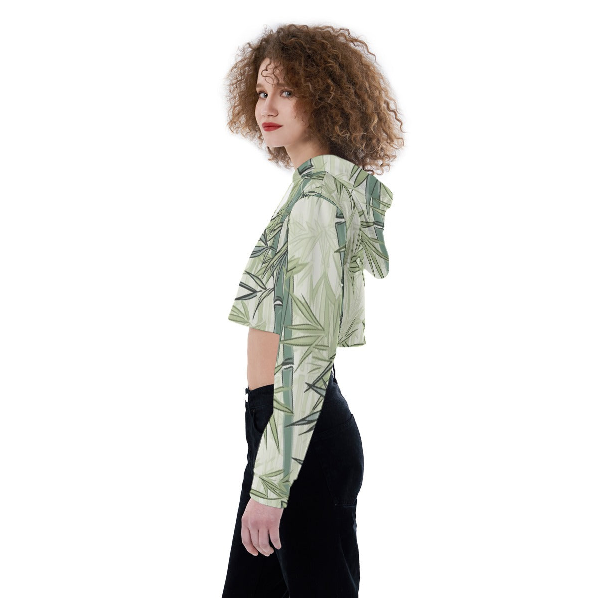 All-Over Print Women's Crop Top Hoodie