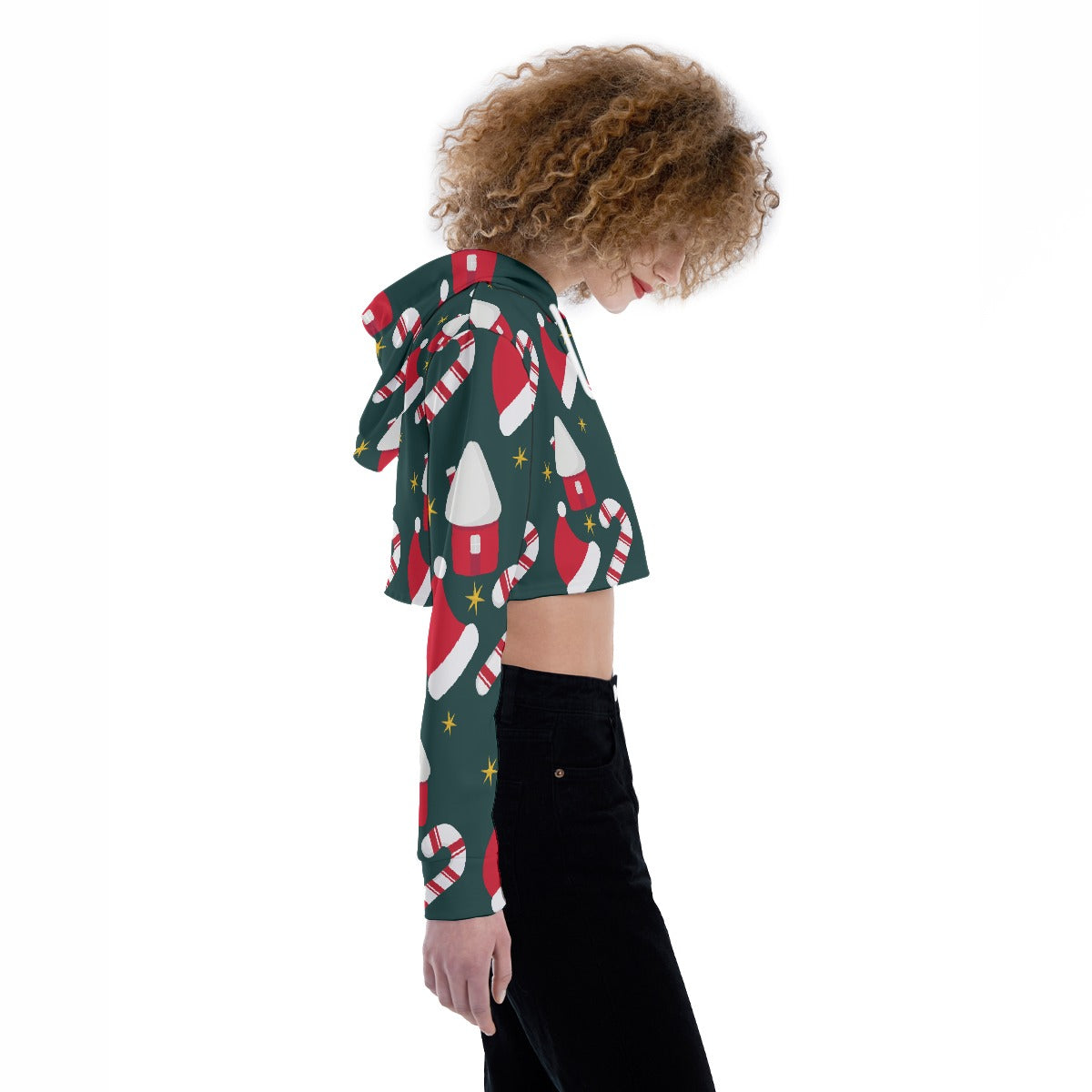 All-Over Print Women's Crop Top Hoodie