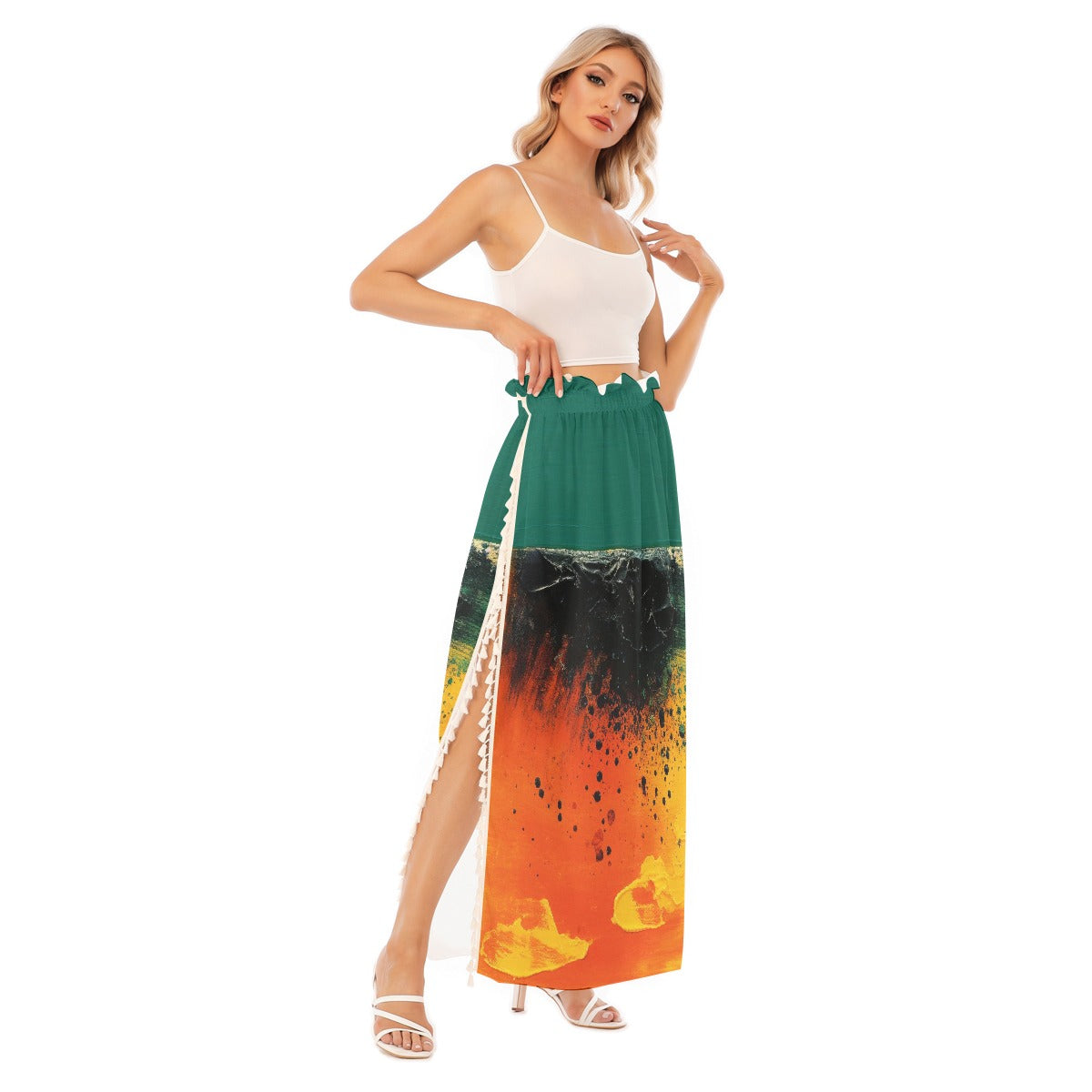 All-Over Print Women's Side Split Skirt