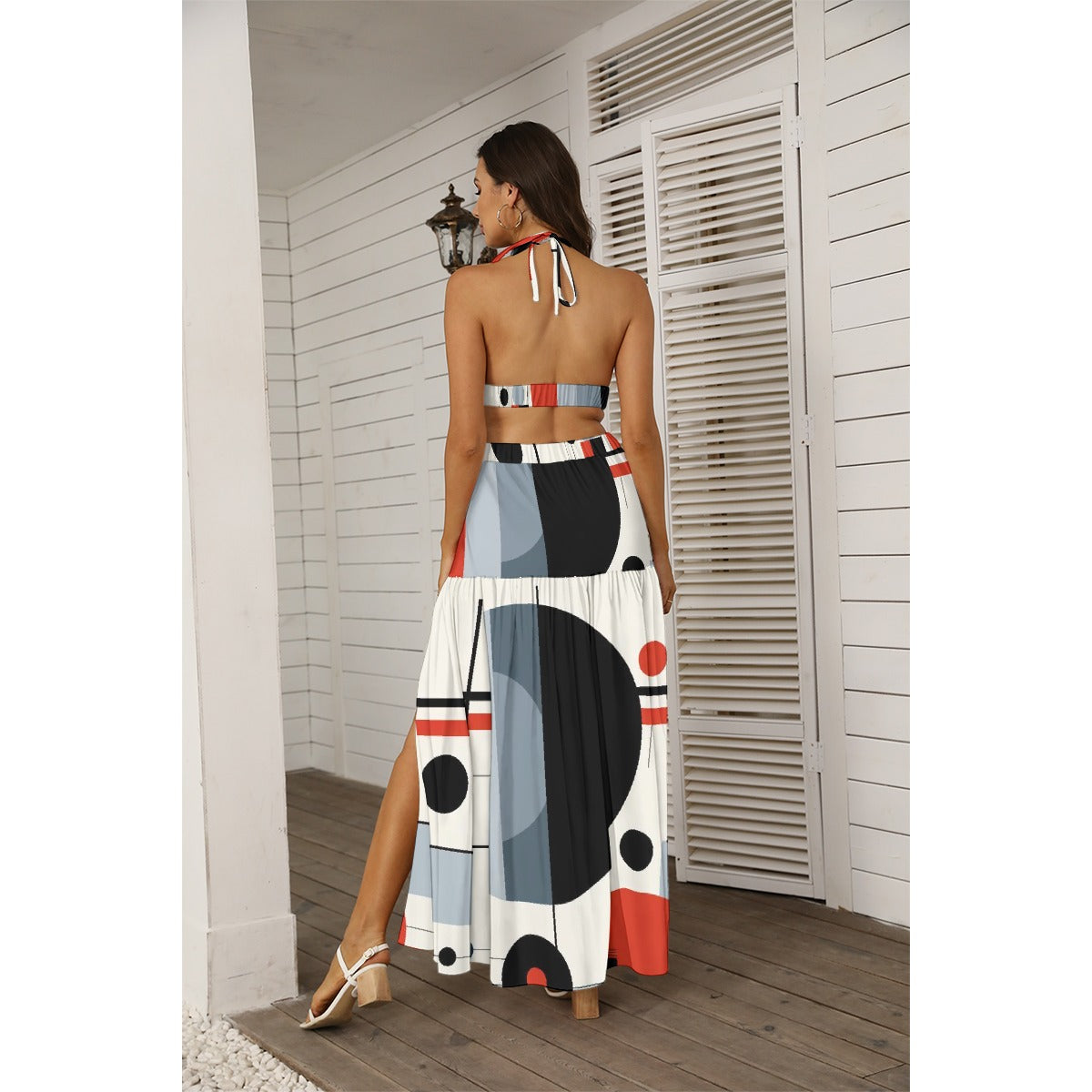 All-Over Print Women's Tie Back Wrap Dress