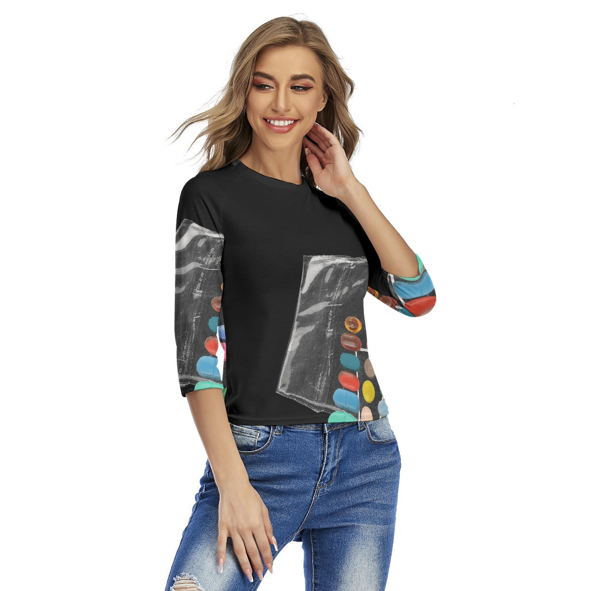 All-Over Print Women's Raglan Sleeves T-shirts