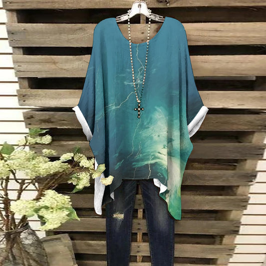 All-Over Print Women's Bat Sleeve Shirt