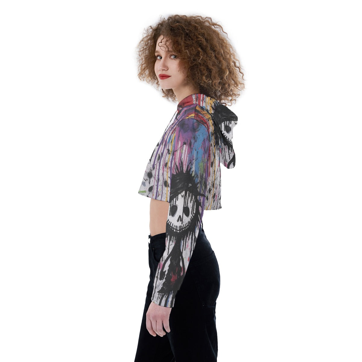 All-Over Print Women's Crop Top Hoodie