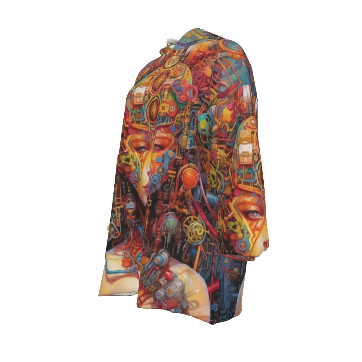 All-Over Print Women's Sherpa Fleece Hoodie Blanket