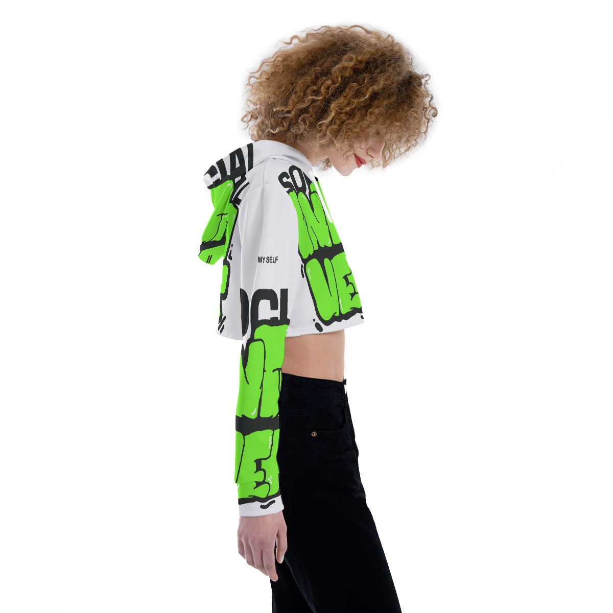 All-Over Print Women's Crop Top Hoodie
