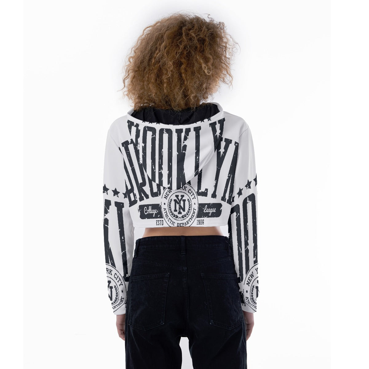 All-Over Print Women's Crop Top Hoodie