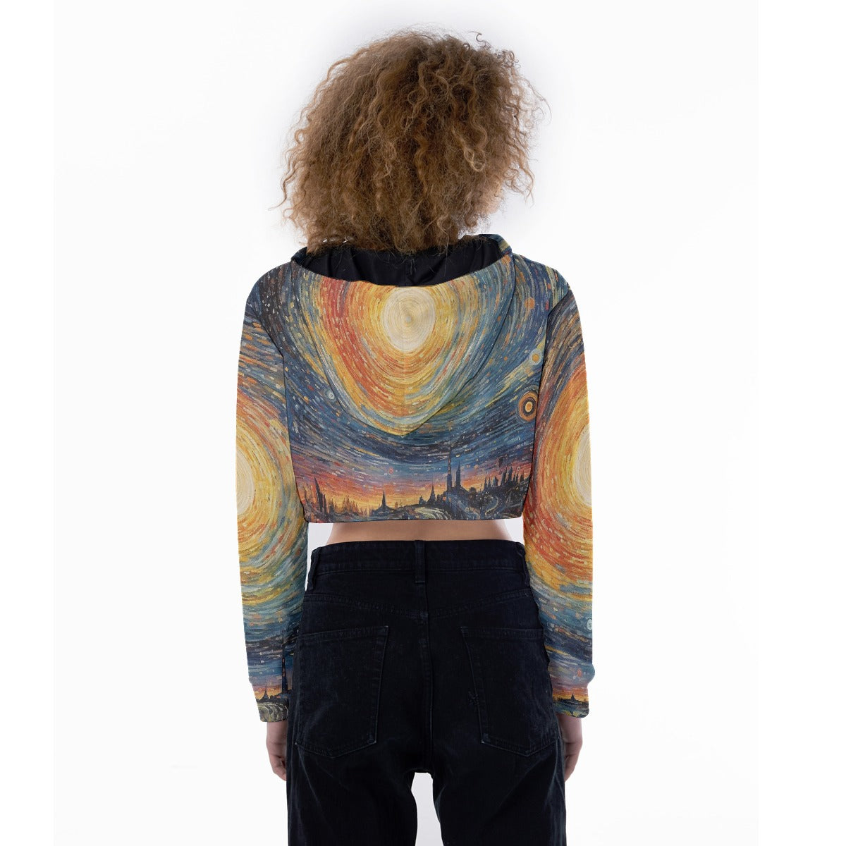 All-Over Print Women's Crop Top Hoodie