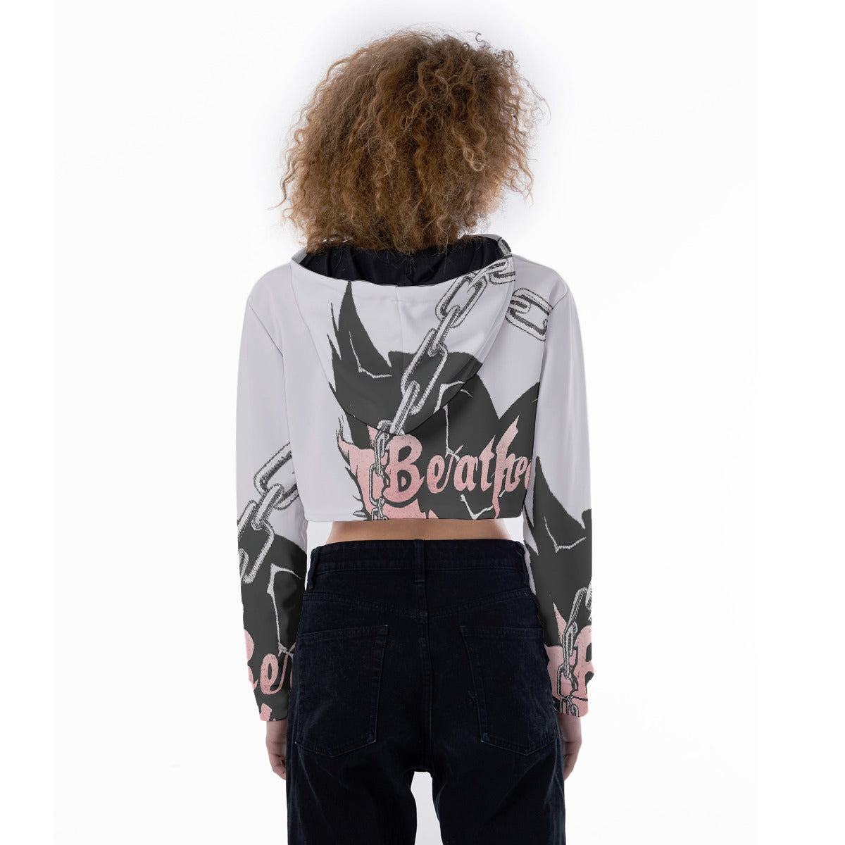 All-Over Print Women's Crop Top Hoodie