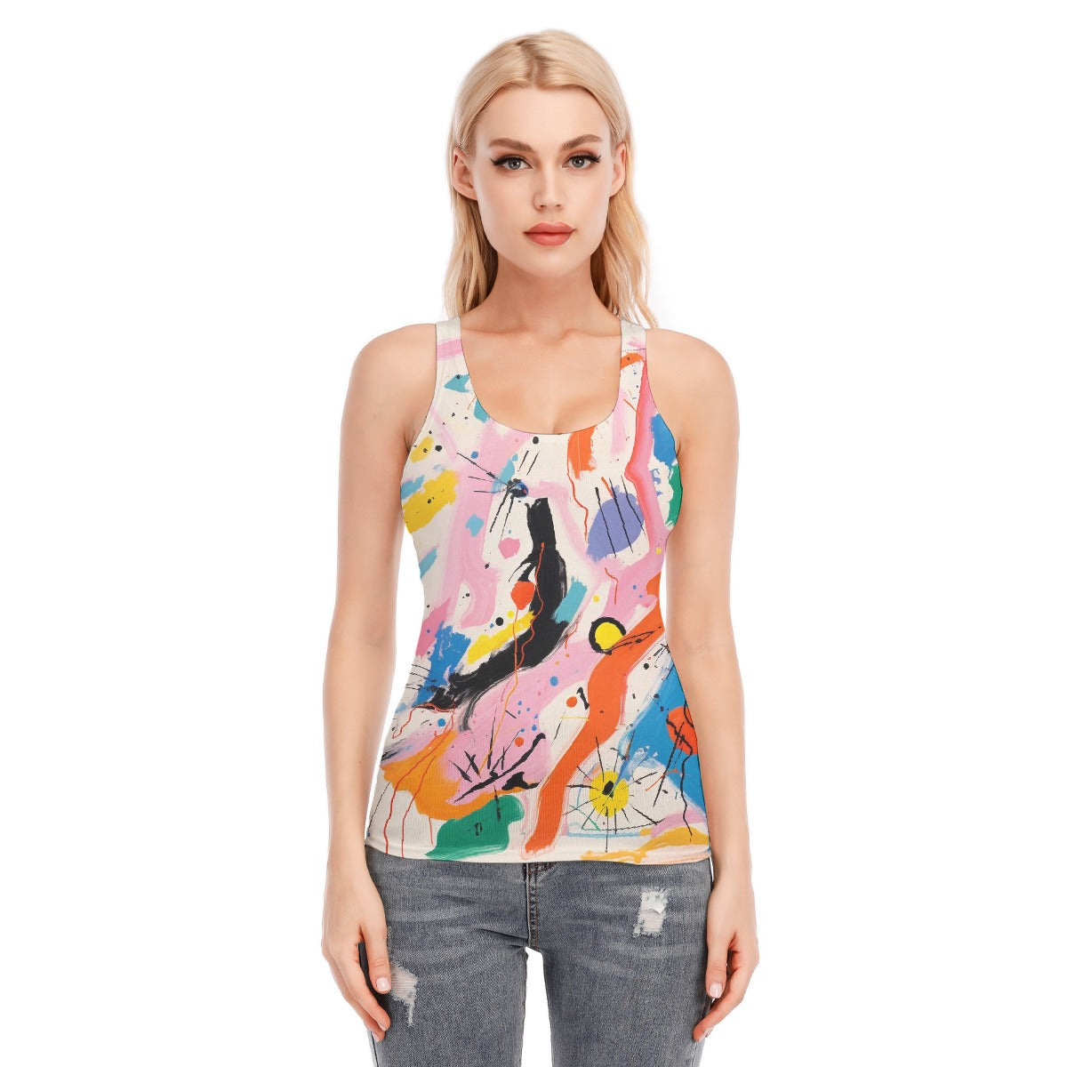 All-Over Print Women's Racer Vest | 190GSM Cotton