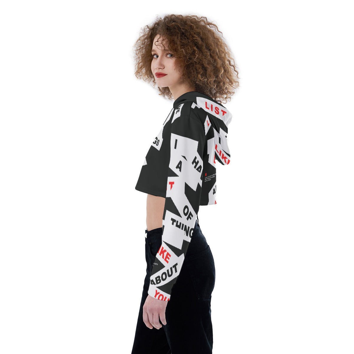 All-Over Print Women's Crop Top Hoodie