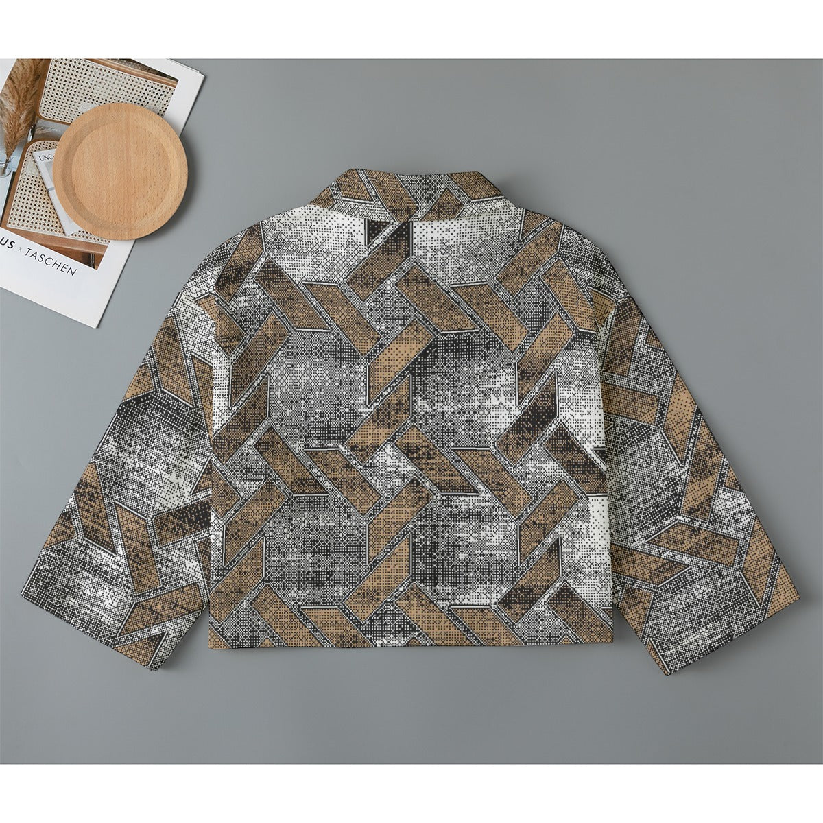 All-Over Print Women's Cropped Jacket | 245GSM Cotton