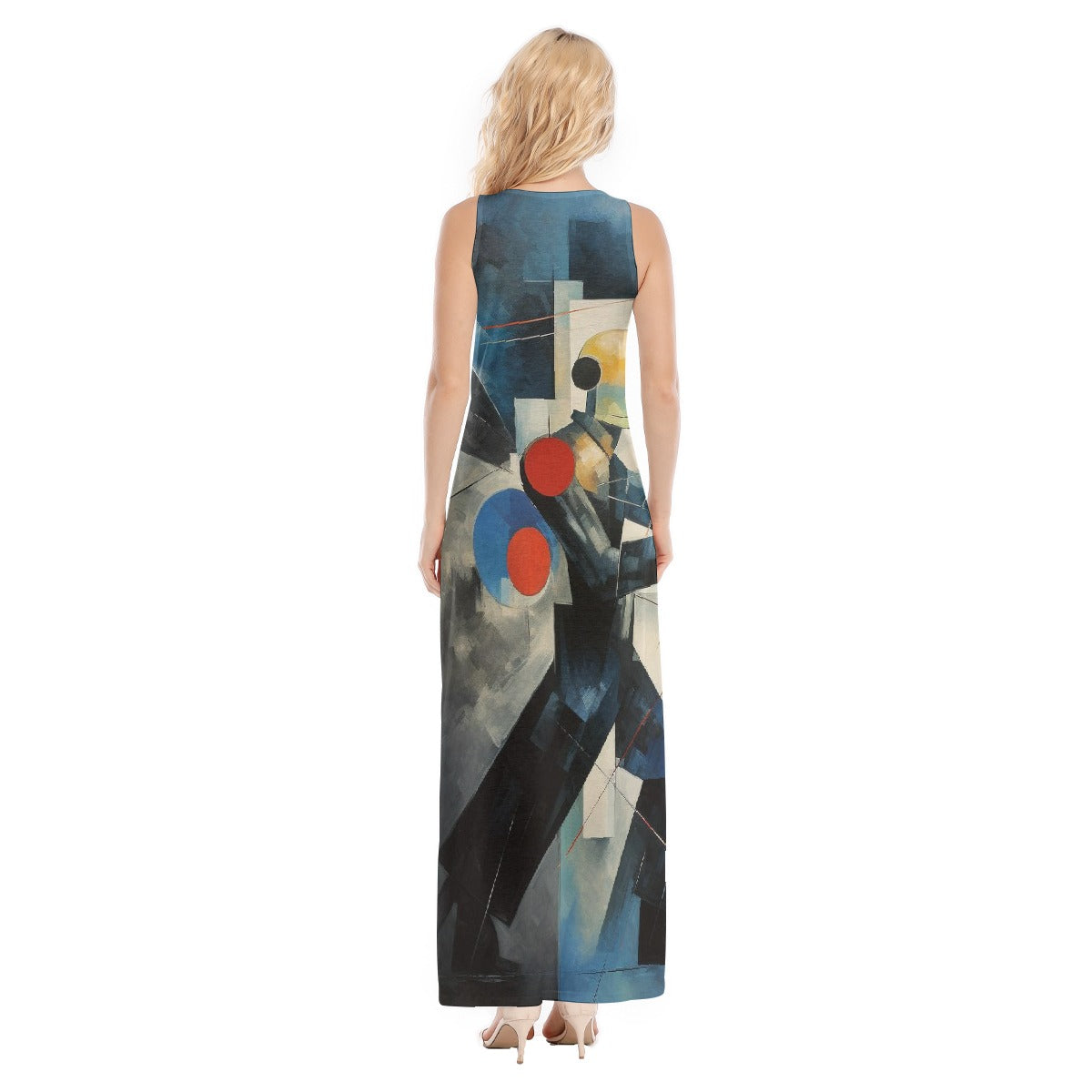 All-Over Print Women's Vest Dress | Length To Ankle