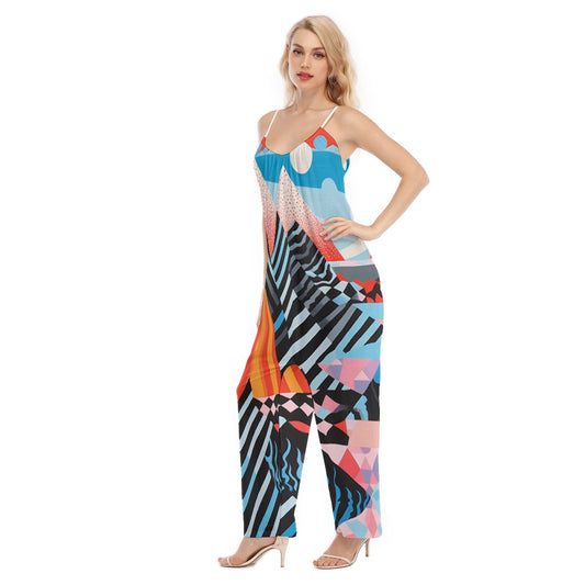 All-Over Print Women's Loose Cami Jumpsuit