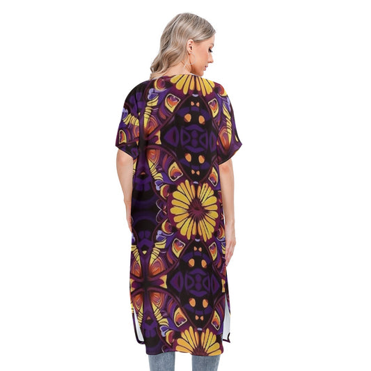 All-Over Print Women's Short Sleeve Cardigan