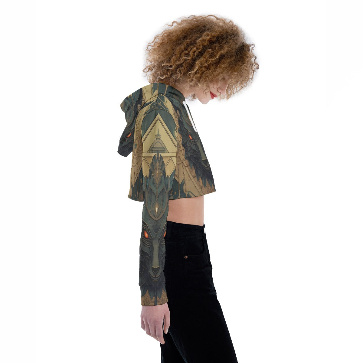 All-Over Print Women's Crop Top Hoodie