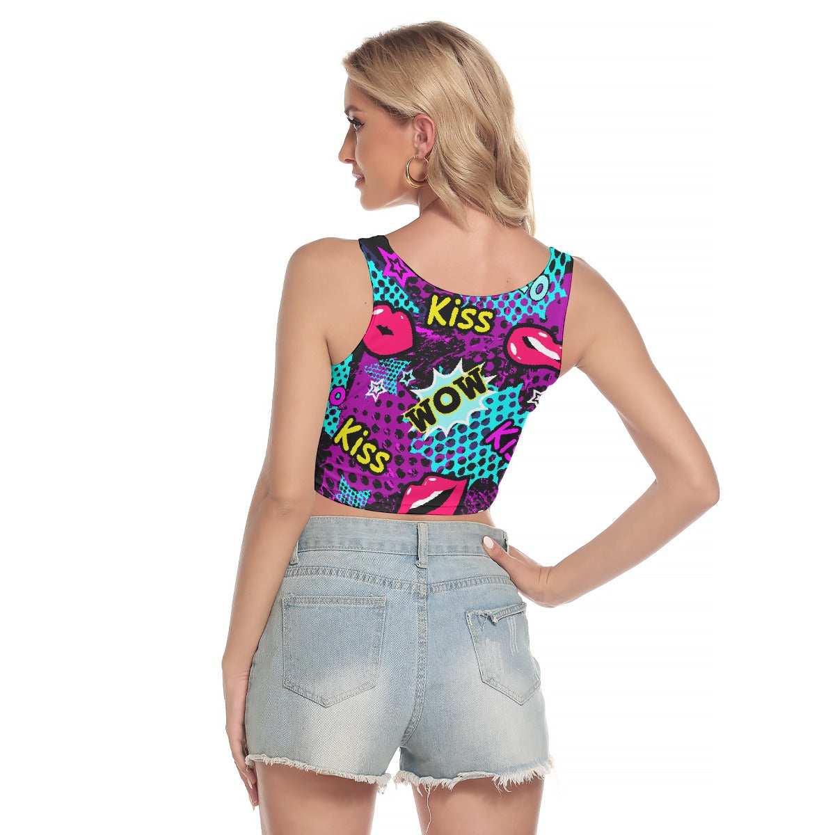All-Over Print Women's Sport Crop Tank Top
