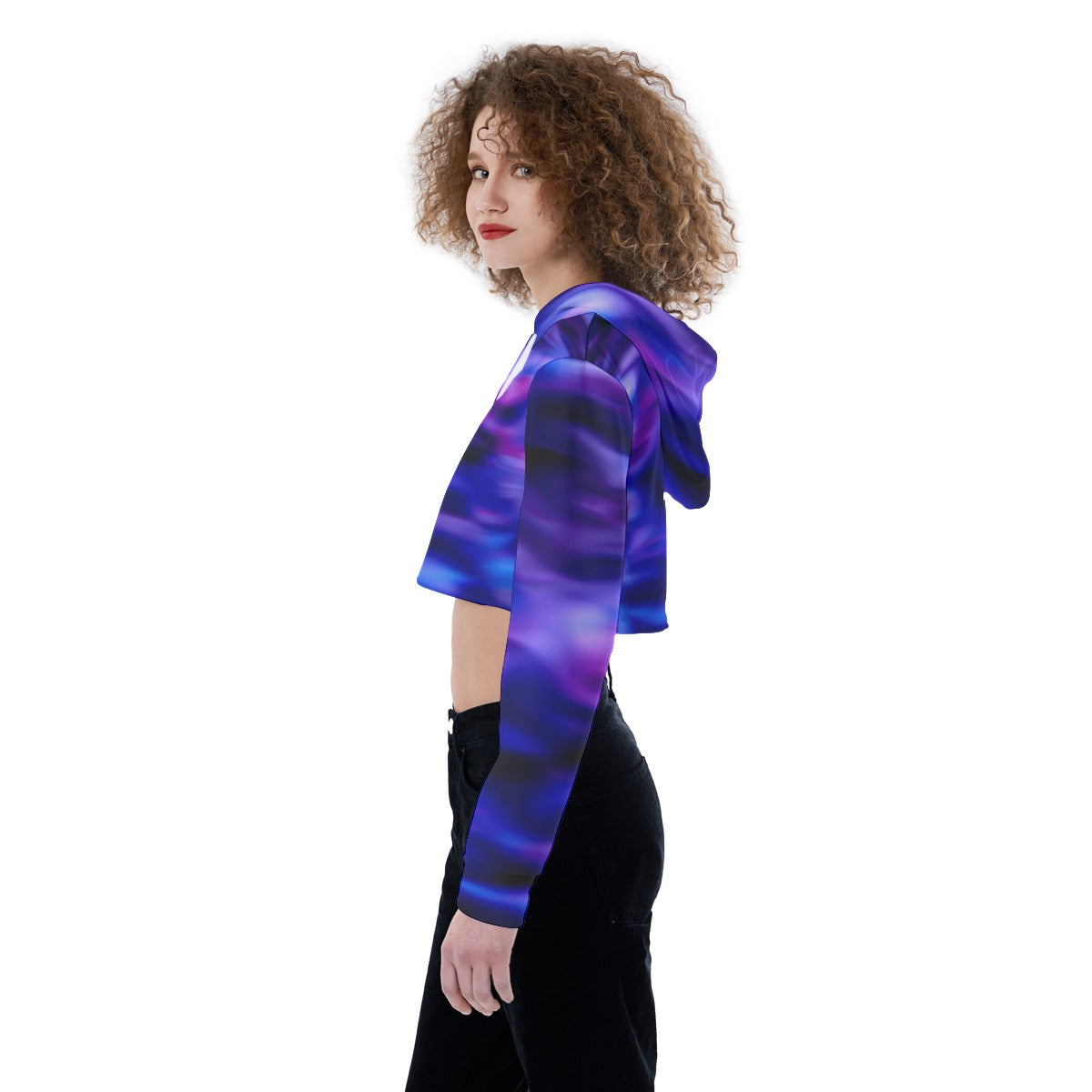 All-Over Print Women's Crop Top Hoodie