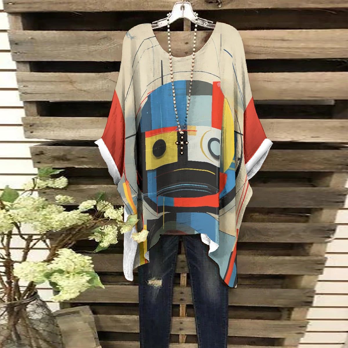 All-Over Print Women's Bat Sleeve Shirt