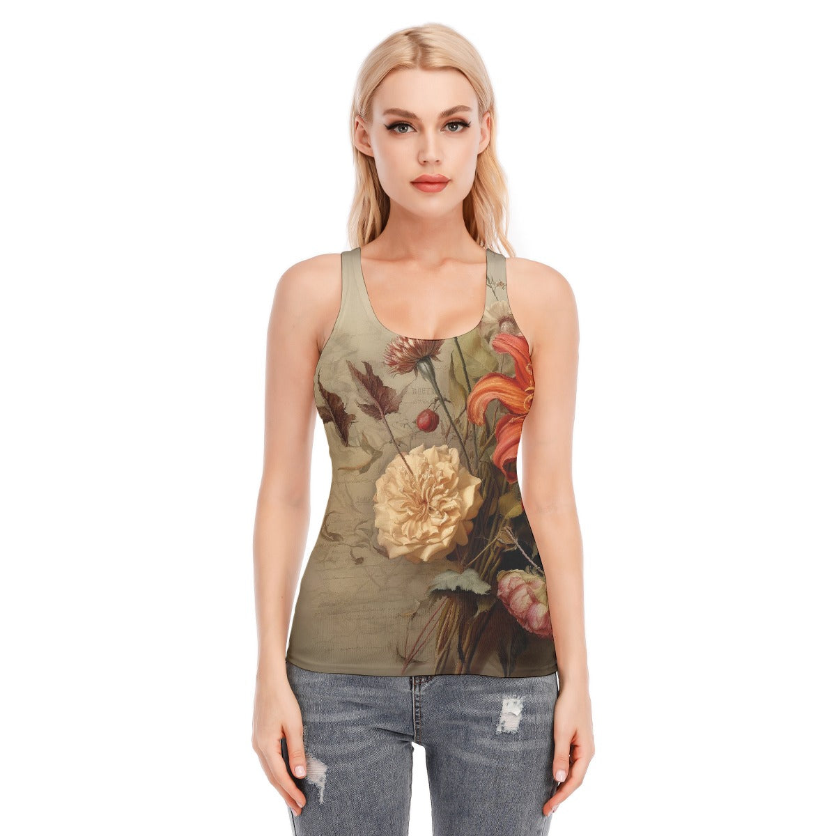 All-Over Print Women's Racer Vest | 190GSM Cotton