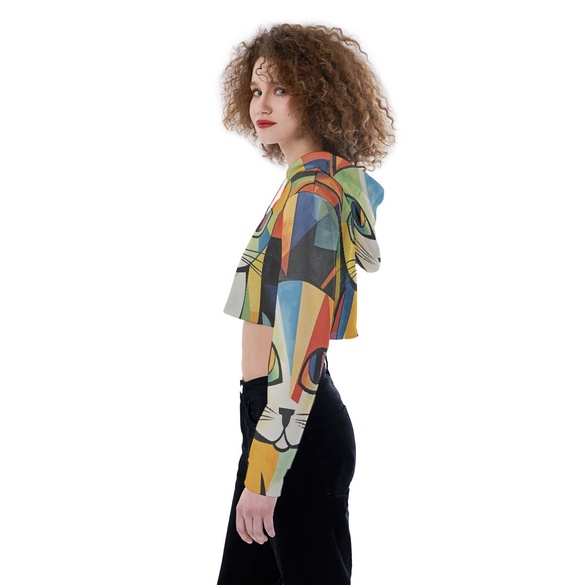 All-Over Print Women's Crop Top Hoodie