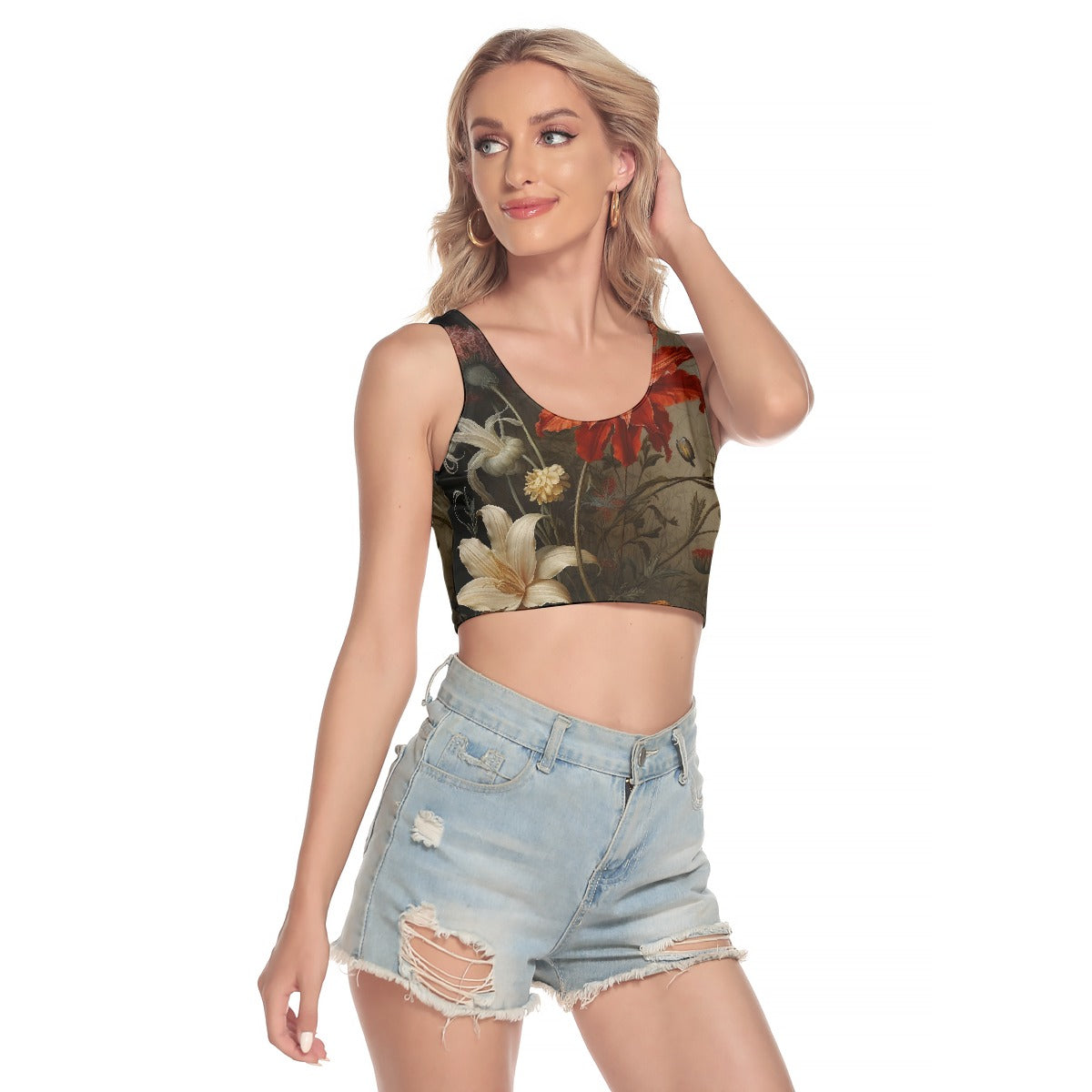 All-Over Print Women's Sport Crop Tank Top