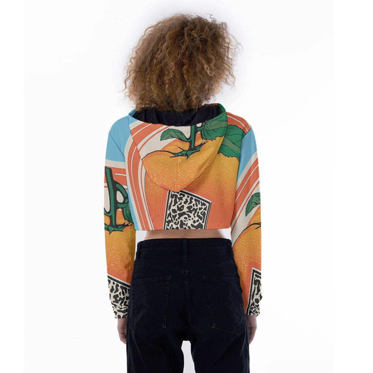 All-Over Print Women's Crop Top Hoodie