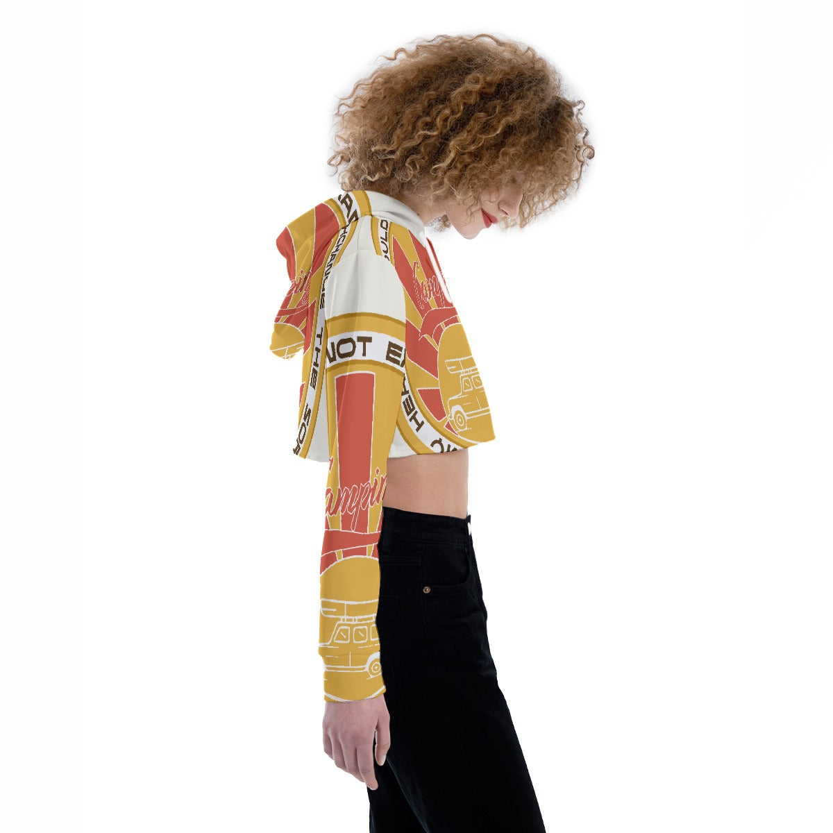 All-Over Print Women's Crop Top Hoodie