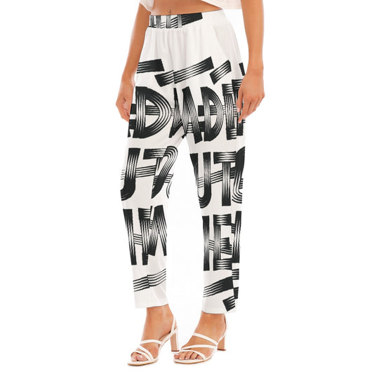 All-Over Print Women's Loose Straight-leg Pants