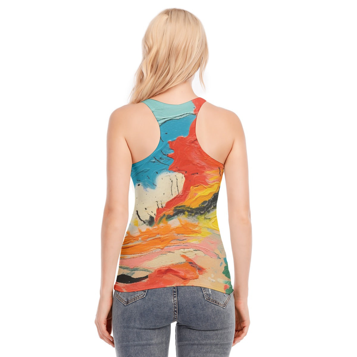 All-Over Print Women's Racer Vest | 190GSM Cotton