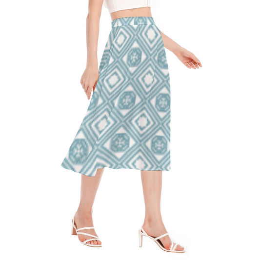 All-Over Print Women's Long Section Chiffon Skirt