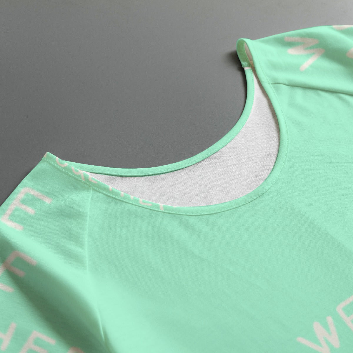 All-Over Print Women's Round Neck T-shirt With Raglan Sleeve