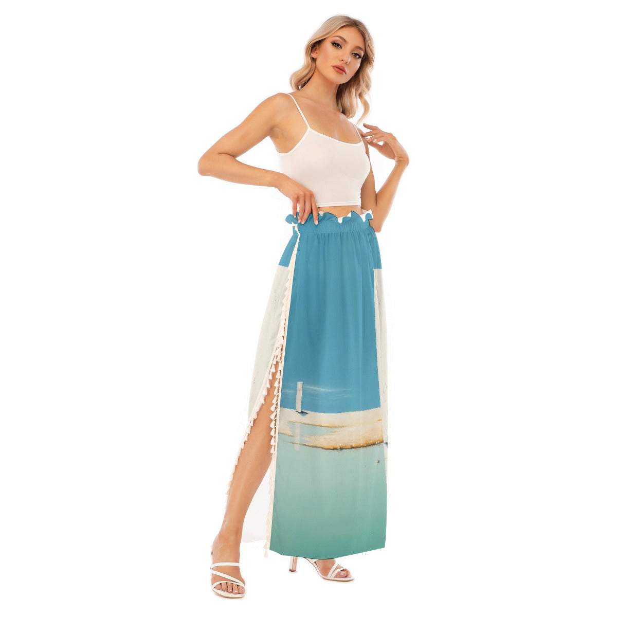 All-Over Print Women's Side Split Skirt