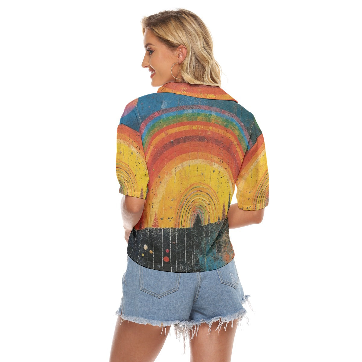 All-Over Print Women's V-neck Shirts