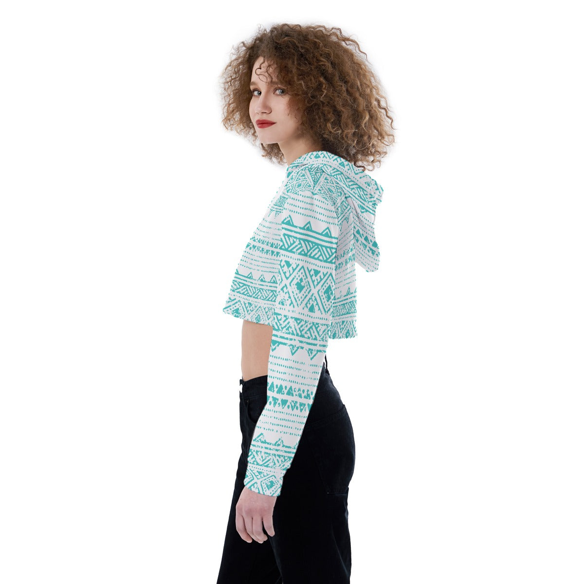 All-Over Print Women's Crop Top Hoodie