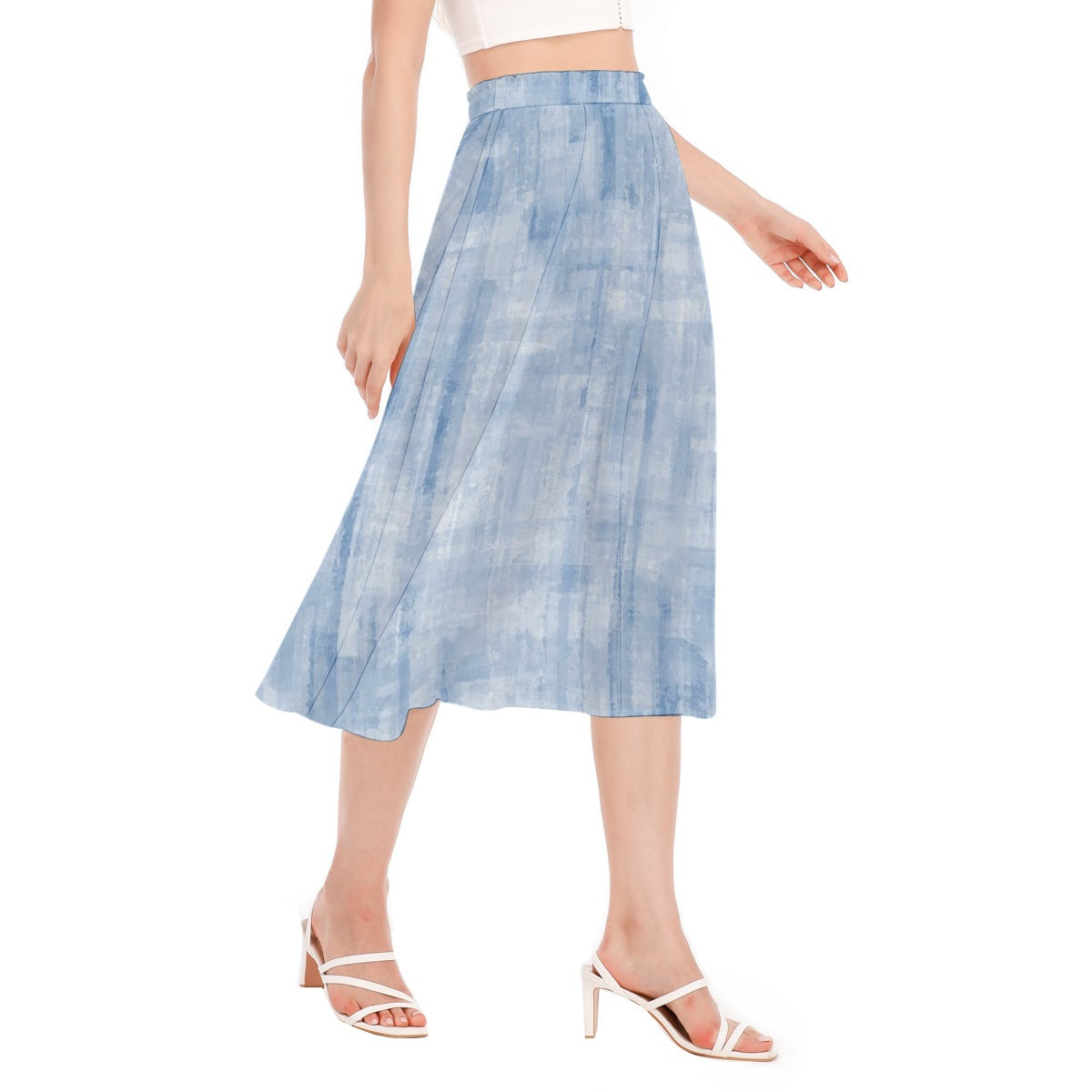 All-Over Print Women's Long Section Chiffon Skirt