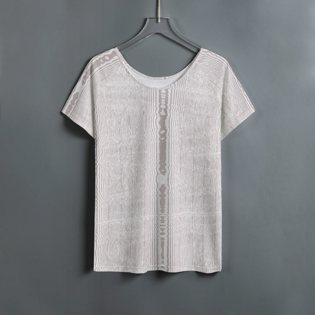 All-Over Print Women's Round Neck T-shirt With Raglan Sleeve