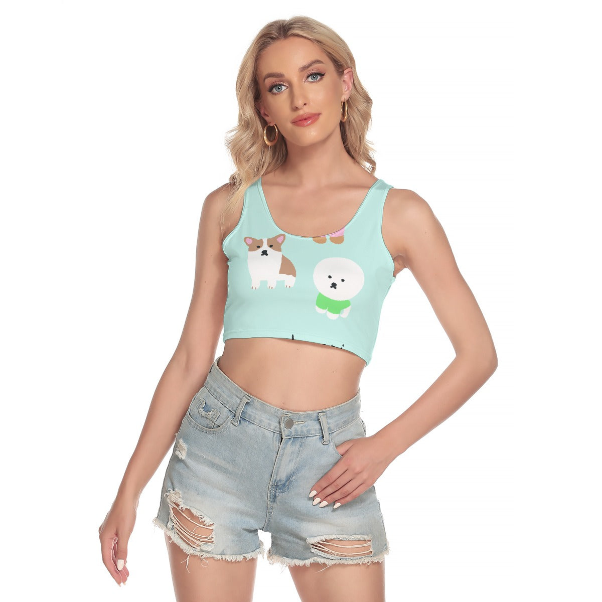 All-Over Print Women's Sport Crop Tank Top