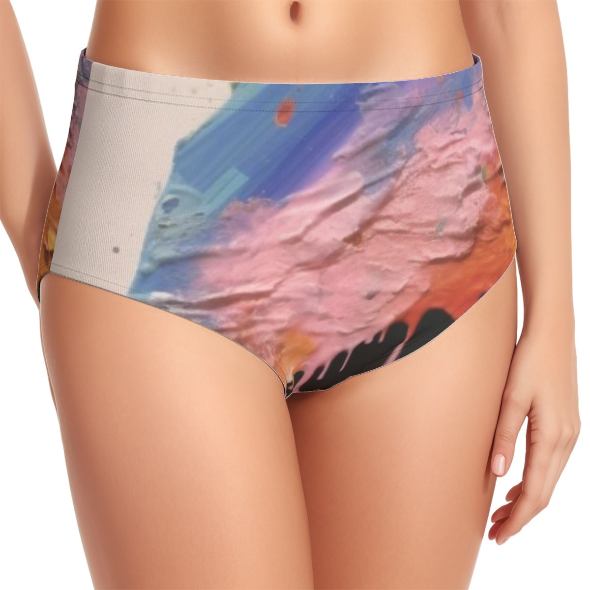 All-Over Print Women's Swimsuit Set With Halter