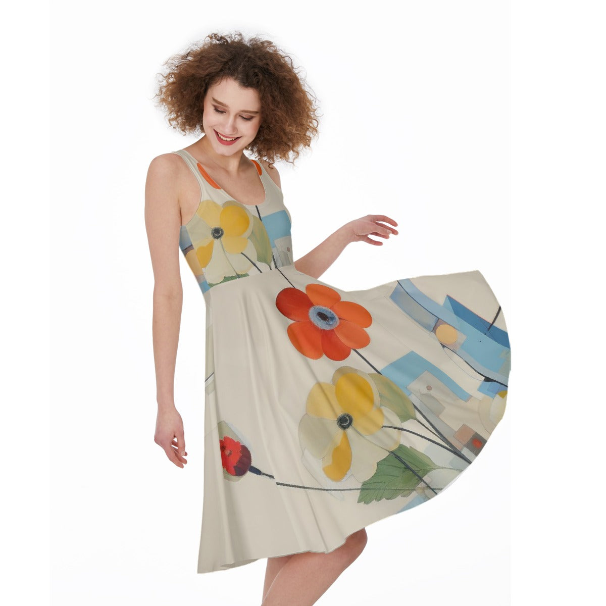 All-Over Print Women's Sleeveless Dress