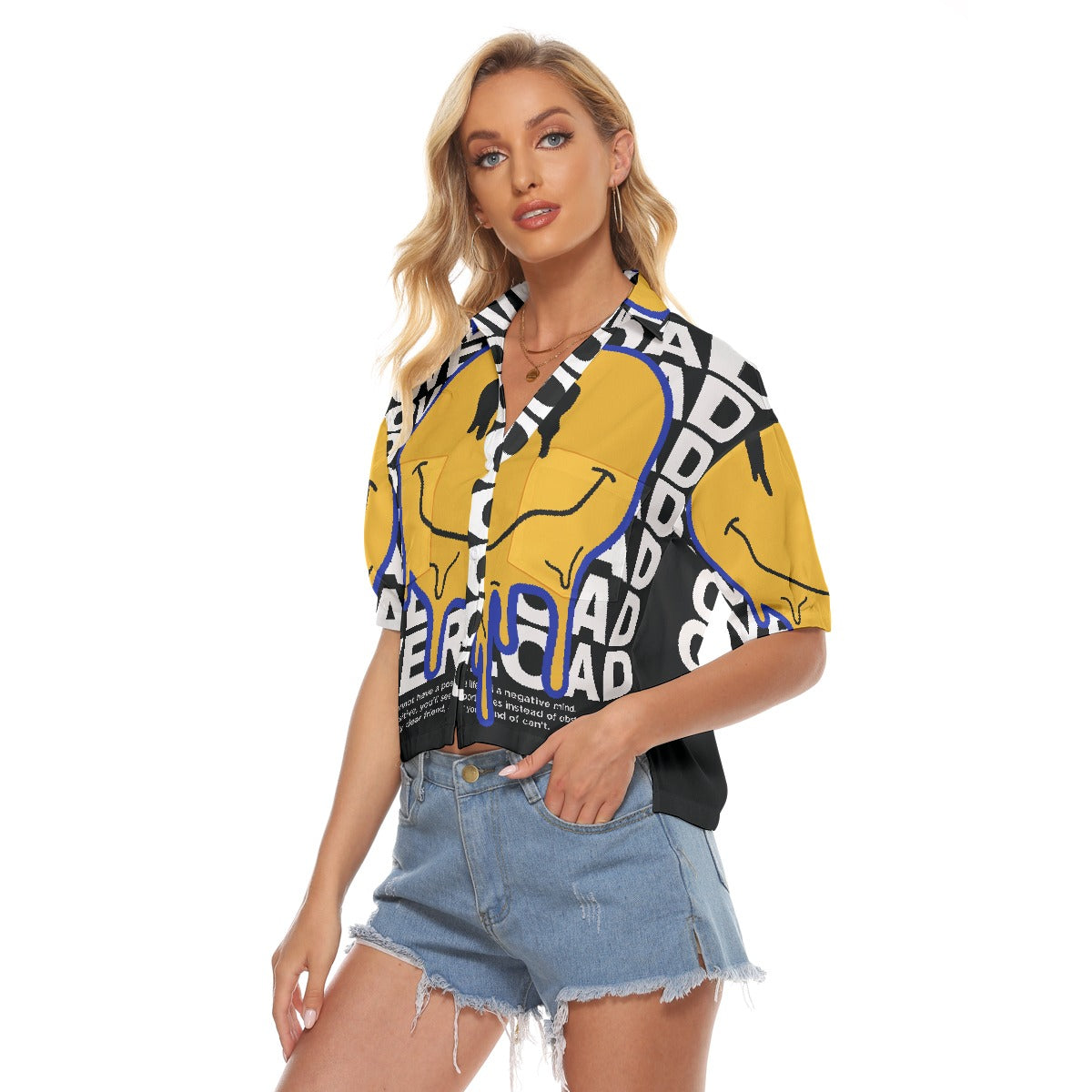 All-Over Print Women's V-neck Shirts
